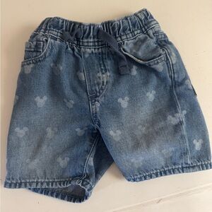 Baby Gap denim jean Mickey Mouse shorts